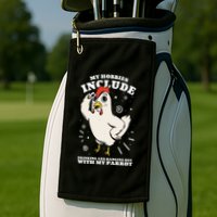 Drinking And Hanging Out With My Parrot Hobby Funny Golf Towel