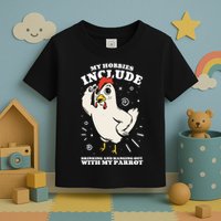 Drinking And Hanging Out With My Parrot Hobby Funny Toddler T-Shirt