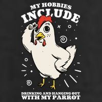 Drinking And Hanging Out With My Parrot Hobby Funny Microfiber Hand Towel