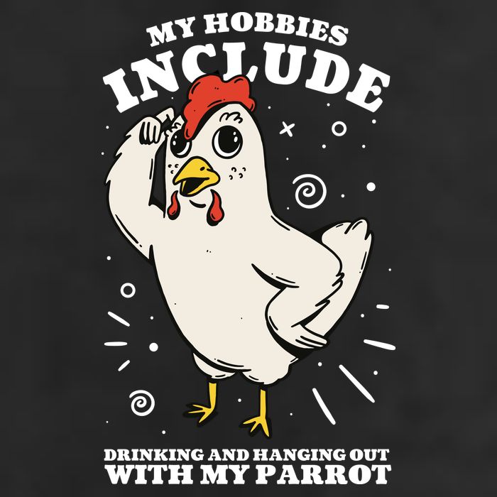 Drinking And Hanging Out With My Parrot Hobby Funny Microfiber Hand Towel