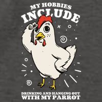 Drinking And Hanging Out With My Parrot Hobby Funny Vector Backpack