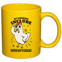 Drinking And Hanging Out With My Parrot Hobby Funny 11oz C Handle Ceramic Mug