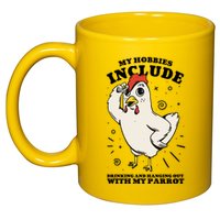 Drinking And Hanging Out With My Parrot Hobby Funny 11oz C Handle Ceramic Mug