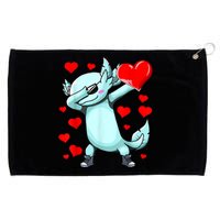 Dabbing Axolotl Heart Valentines Day As Girls Boys  Grommeted Golf Towel