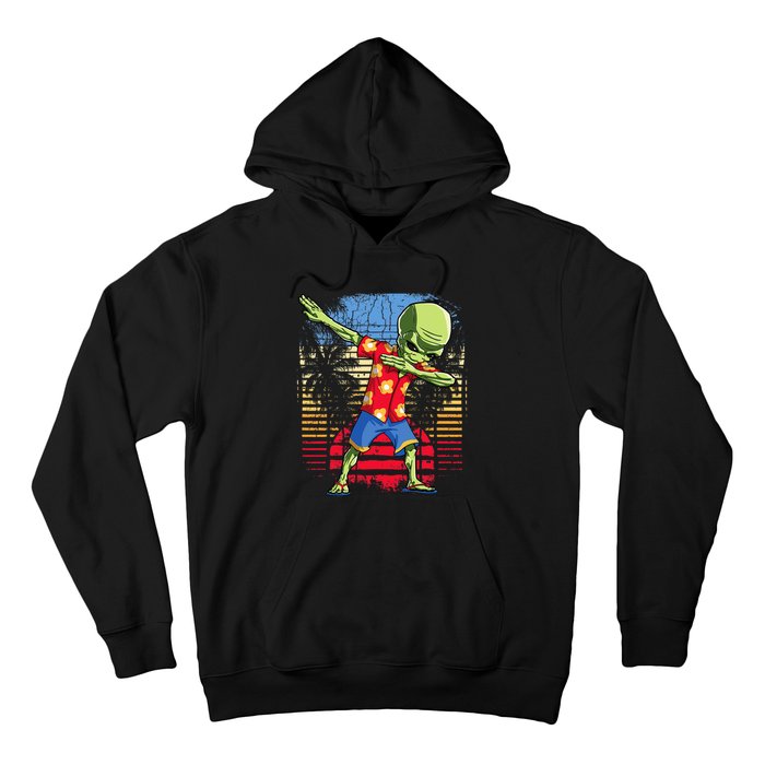 Dabbing Alien Hawaiian Ufo Hawaii Beach Surf Summer Hoodie