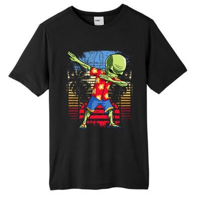 Dabbing Alien Hawaiian Ufo Hawaii Beach Surf Summer Tall Fusion ChromaSoft Performance T-Shirt