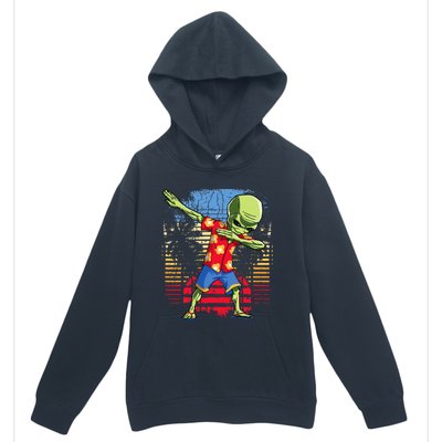 Dabbing Alien Hawaiian Ufo Hawaii Beach Surf Summer Urban Pullover Hoodie