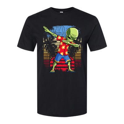 Dabbing Alien Hawaiian Ufo Hawaii Beach Surf Summer Softstyle® CVC T-Shirt