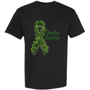 Dwarfism Awareness Hippie Flower Green Ribbon Support Garment-Dyed Heavyweight T-Shirt