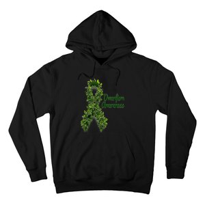 Dwarfism Awareness Hippie Flower Green Ribbon Support Hoodie