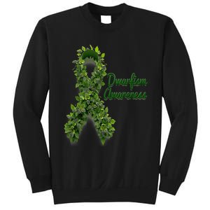 Dwarfism Awareness Hippie Flower Green Ribbon Support Sweatshirt