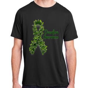 Dwarfism Awareness Hippie Flower Green Ribbon Support Adult ChromaSoft Performance T-Shirt