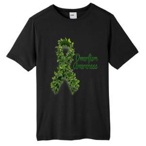 Dwarfism Awareness Hippie Flower Green Ribbon Support Tall Fusion ChromaSoft Performance T-Shirt