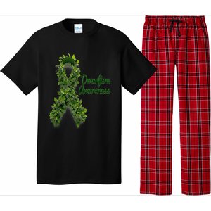 Dwarfism Awareness Hippie Flower Green Ribbon Support Pajama Set