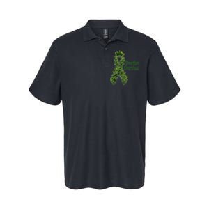 Dwarfism Awareness Hippie Flower Green Ribbon Support Softstyle Adult Sport Polo