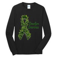 Dwarfism Awareness Hippie Flower Green Ribbon Support Tall Long Sleeve T-Shirt