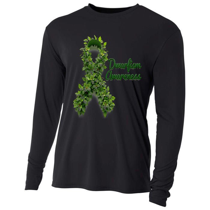 Dwarfism Awareness Hippie Flower Green Ribbon Support Cooling Performance Long Sleeve Crew