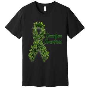 Dwarfism Awareness Hippie Flower Green Ribbon Support Premium T-Shirt