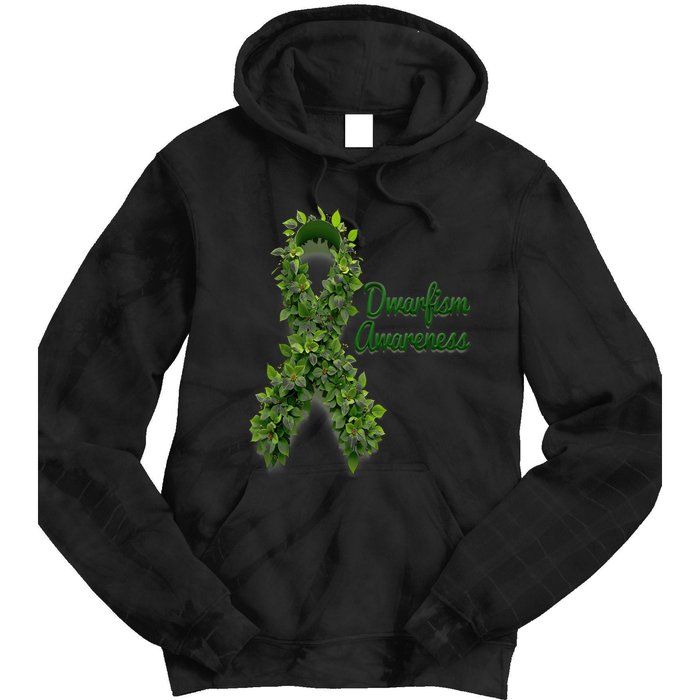 Dwarfism Awareness Hippie Flower Green Ribbon Support Tie Dye Hoodie