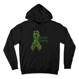 Dwarfism Awareness Hippie Flower Green Ribbon Support Tall Hoodie