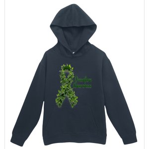 Dwarfism Awareness Hippie Flower Green Ribbon Support Urban Pullover Hoodie