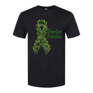 Dwarfism Awareness Hippie Flower Green Ribbon Support Softstyle CVC T-Shirt