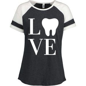 Dentist Assistant Hygienist Love Teeth Dental Gift Enza Ladies Jersey Colorblock Tee