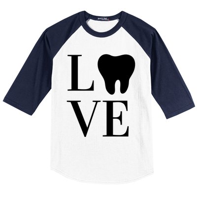 Dentist Assistant Hygienist Love Teeth Dental Gift Baseball Sleeve Shirt