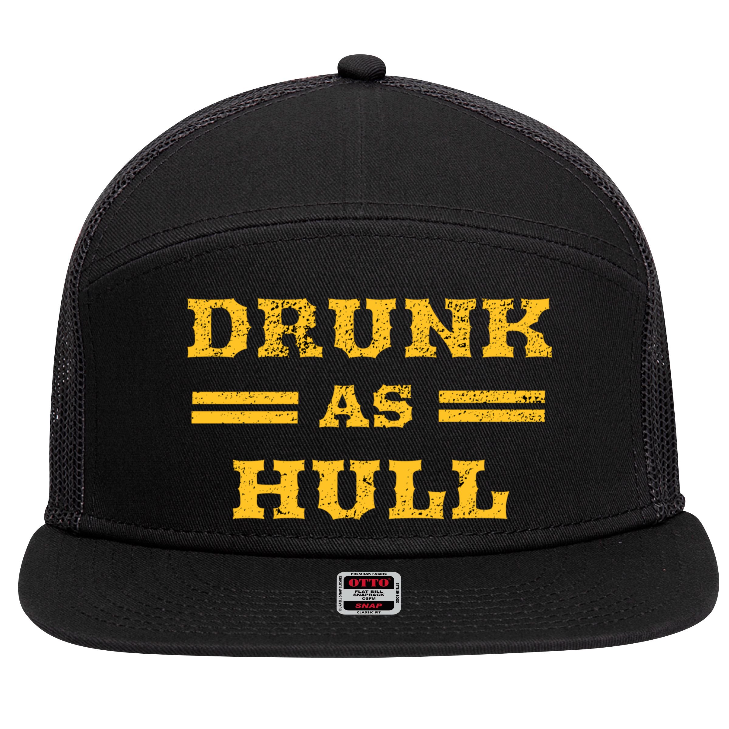 Drunk As Hull Gift 7 Panel Mesh Trucker Snapback Hat