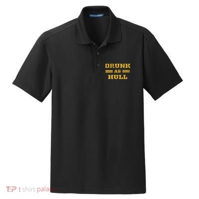 Drunk As Hull Gift Dry Zone Grid Polo