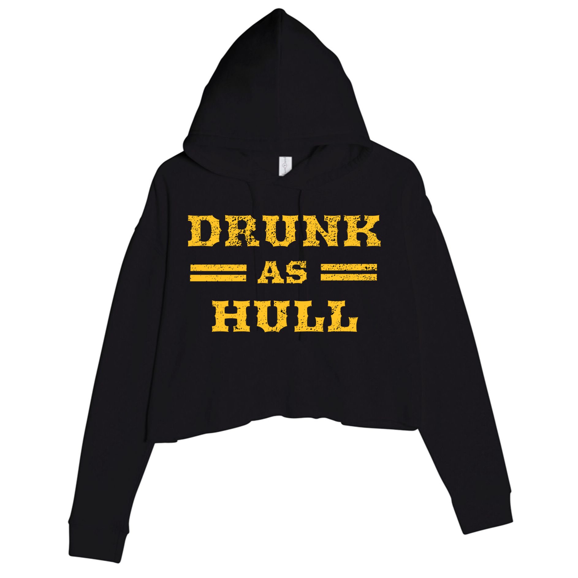 Drunk As Hull Gift Crop Fleece Hoodie