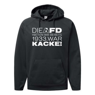 Die Afd Hatten Wir Bereits 1933 War Kacke Performance Fleece Hoodie