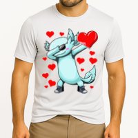 Dabbing Axolotl Heart funny Valentines Day Performance Shirt