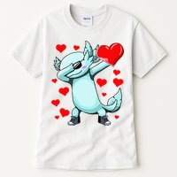 Dabbing Axolotl Heart funny Valentines Day Tall T-Shirt