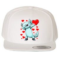Dabbing Axolotl Heart funny Valentines Day Wool Snapback Cap