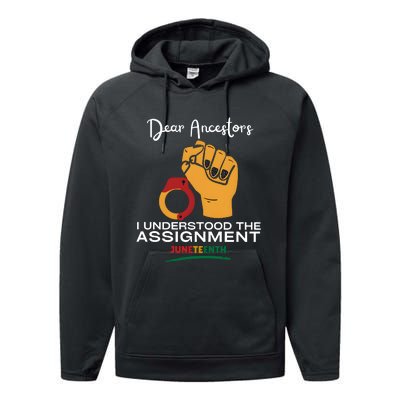 Dear Ancestors I Understood The Assignment Juneteenth Performance Fleece Hoodie