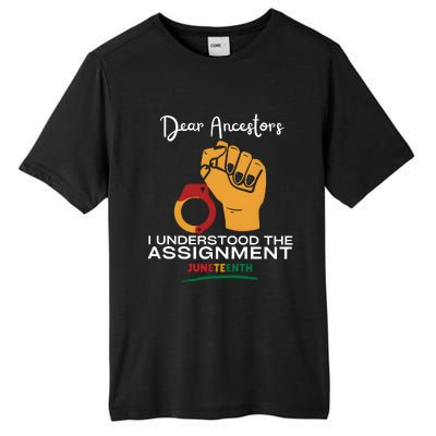 Dear Ancestors I Understood The Assignment Juneteenth Tall Fusion ChromaSoft Performance T-Shirt