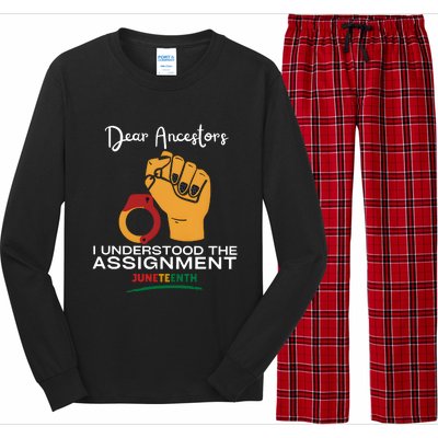 Dear Ancestors I Understood The Assignment Juneteenth Long Sleeve Pajama Set