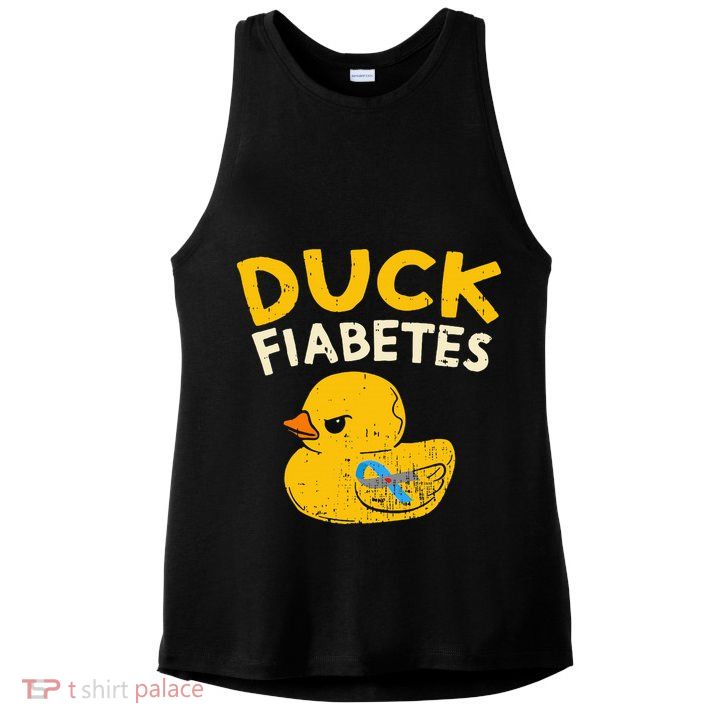 Diabetes Awareness I Duck Fiabetes I Cool Rubber Duck Ladies PosiCharge Tri-Blend Wicking Tank