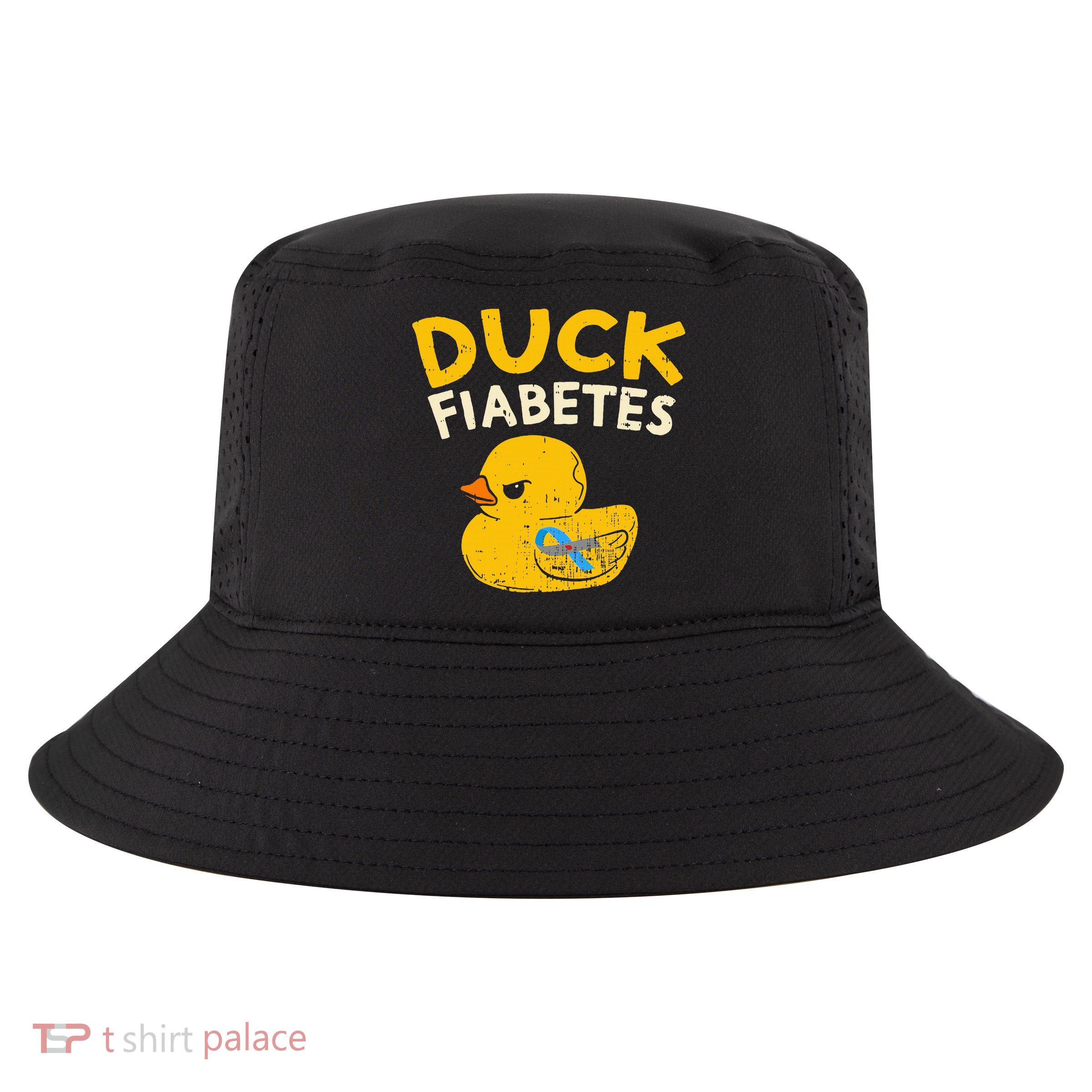 Diabetes Awareness I Duck Fiabetes I Cool Rubber Duck Cool Comfort Performance Bucket Hat