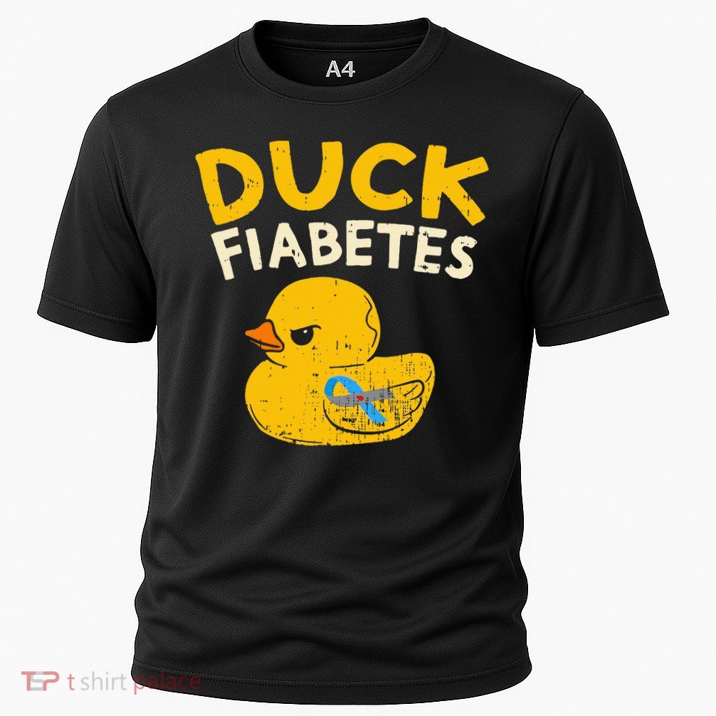 Diabetes Awareness I Duck Fiabetes I Cool Rubber Duck Cooling Performance Crew T-Shirt