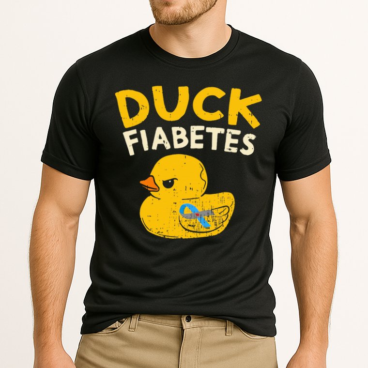 Diabetes Awareness I Duck Fiabetes I Cool Rubber Duck Cooling Performance Crew T-Shirt