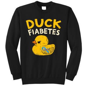 Diabetes Awareness I Duck Fiabetes I Cool Rubber Duck Sweatshirt