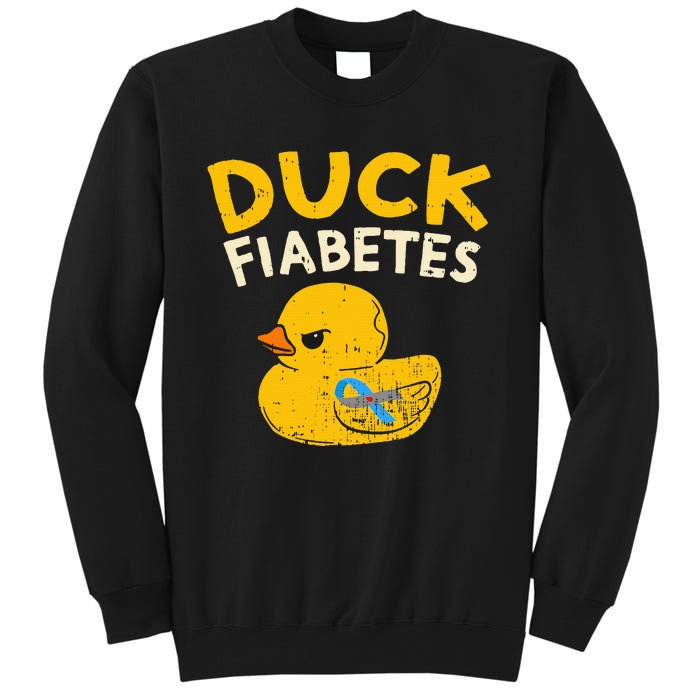 Diabetes Awareness I Duck Fiabetes I Cool Rubber Duck Sweatshirt