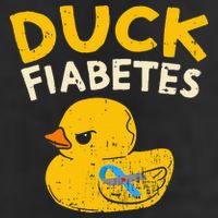 Diabetes Awareness I Duck Fiabetes I Cool Rubber Duck Adult Drive Performance Visor