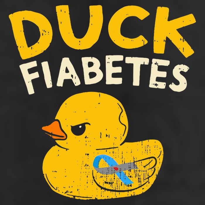 Diabetes Awareness I Duck Fiabetes I Cool Rubber Duck Adult Drive Performance Visor
