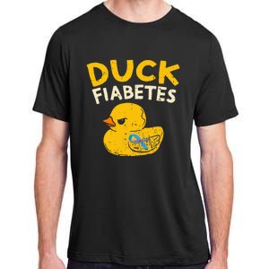 Diabetes Awareness I Duck Fiabetes I Cool Rubber Duck Adult ChromaSoft Performance T-Shirt