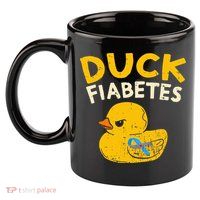 Diabetes Awareness I Duck Fiabetes I Cool Rubber Duck 11oz C Handle Ceramic Mug