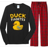 Diabetes Awareness I Duck Fiabetes I Cool Rubber Duck Long Sleeve Pajama Set