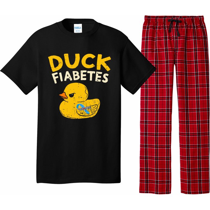 Diabetes Awareness I Duck Fiabetes I Cool Rubber Duck Pajama Set